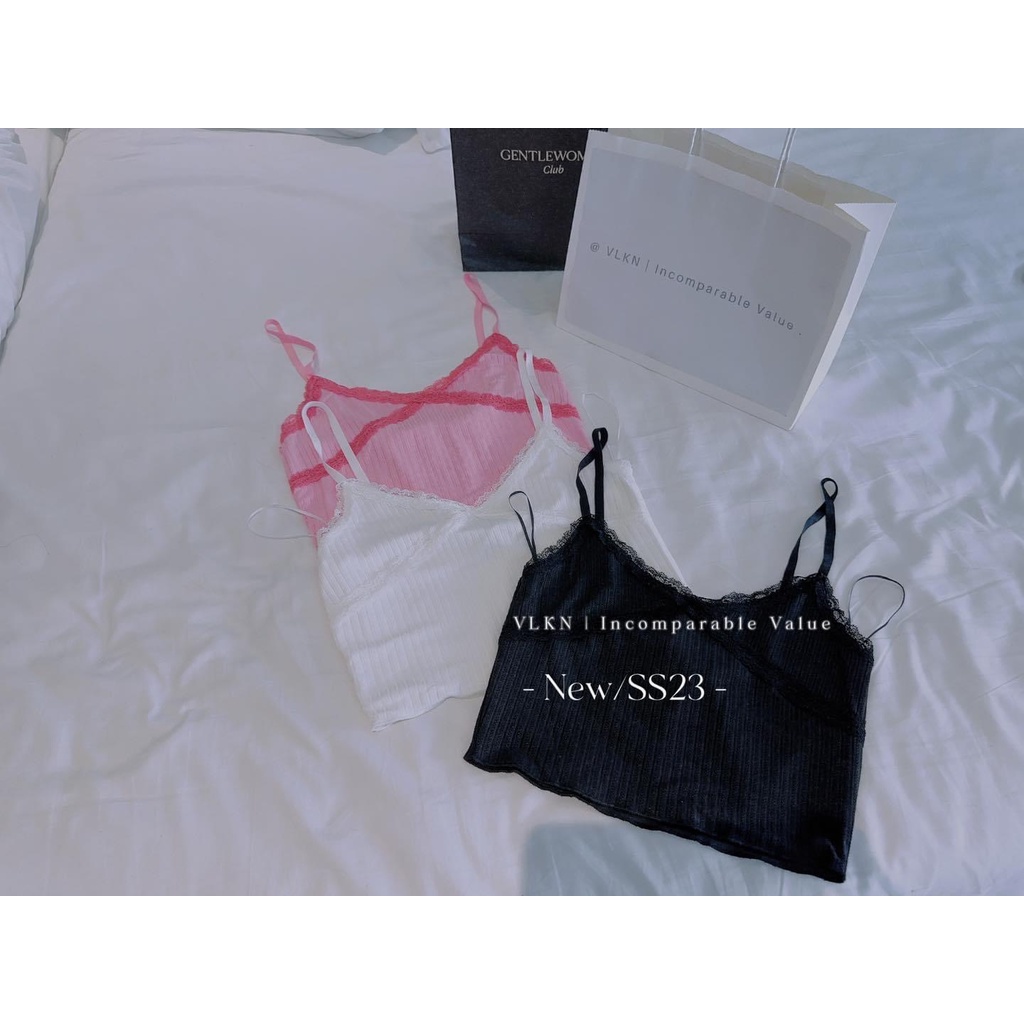 Áo hai dây viền ren va.len