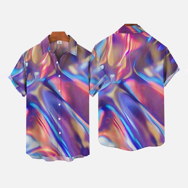 Áo Sơ Mi Nam Ngắn Tay In Họa Tiết 3D Phong Cách Hawaii Thời Trang Mùa Hè 2023