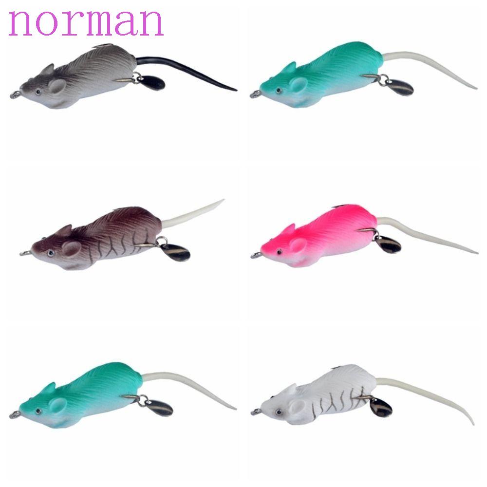 Mồi Câu Cá Nhân Tạo Hình Chuột NORMAN Mềm Mại Kèm Móc Câu Tiện Dụng
