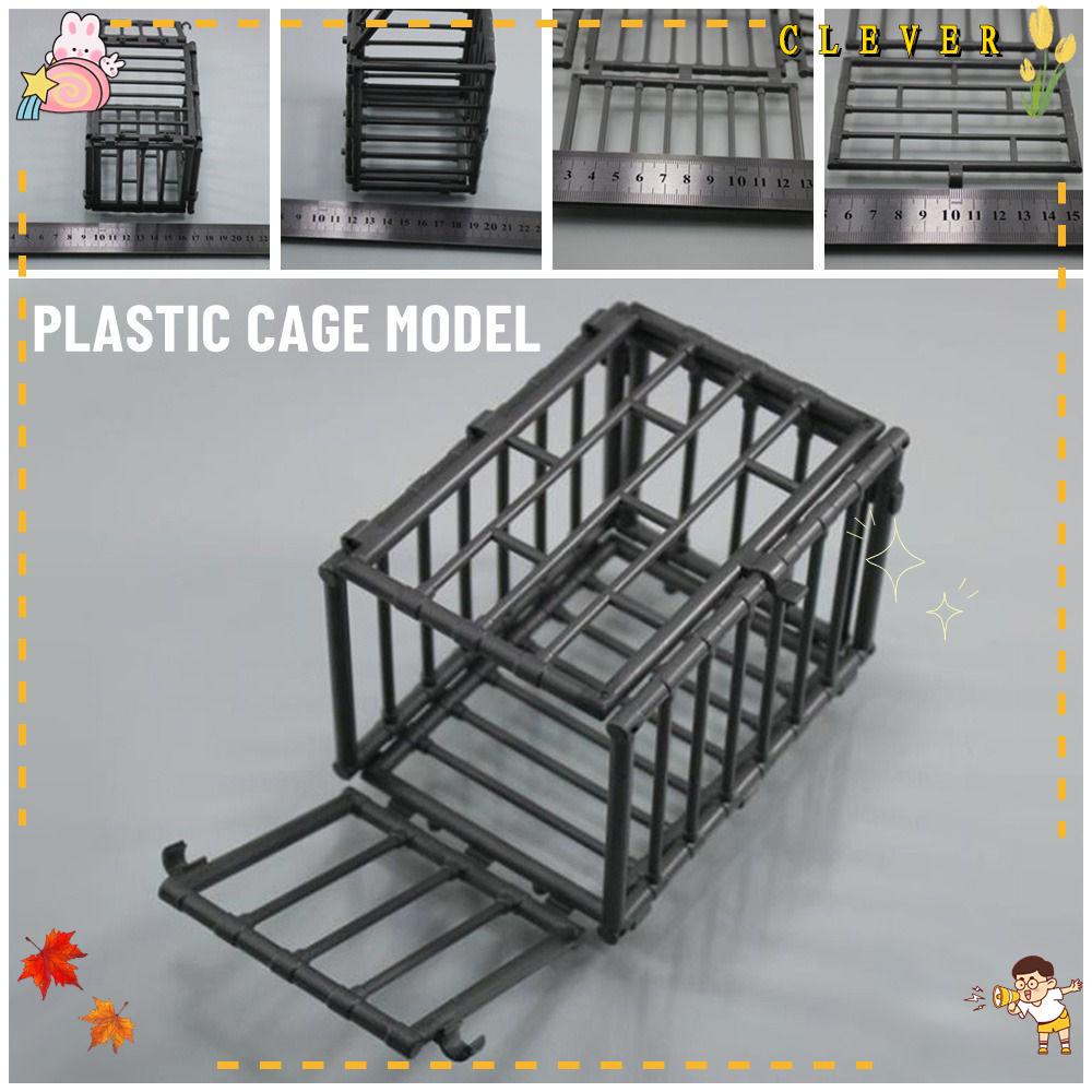 Mô Hình Lồng Động Vật Bằng Nhựa Màu Đen Tỷ Lệ 1 / 6