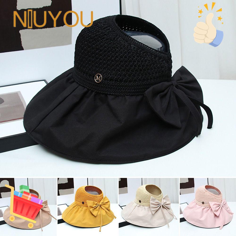Mũ Rộng Vành Che Nắng Cột Nơ Vành Thời Trang Mùa Hè