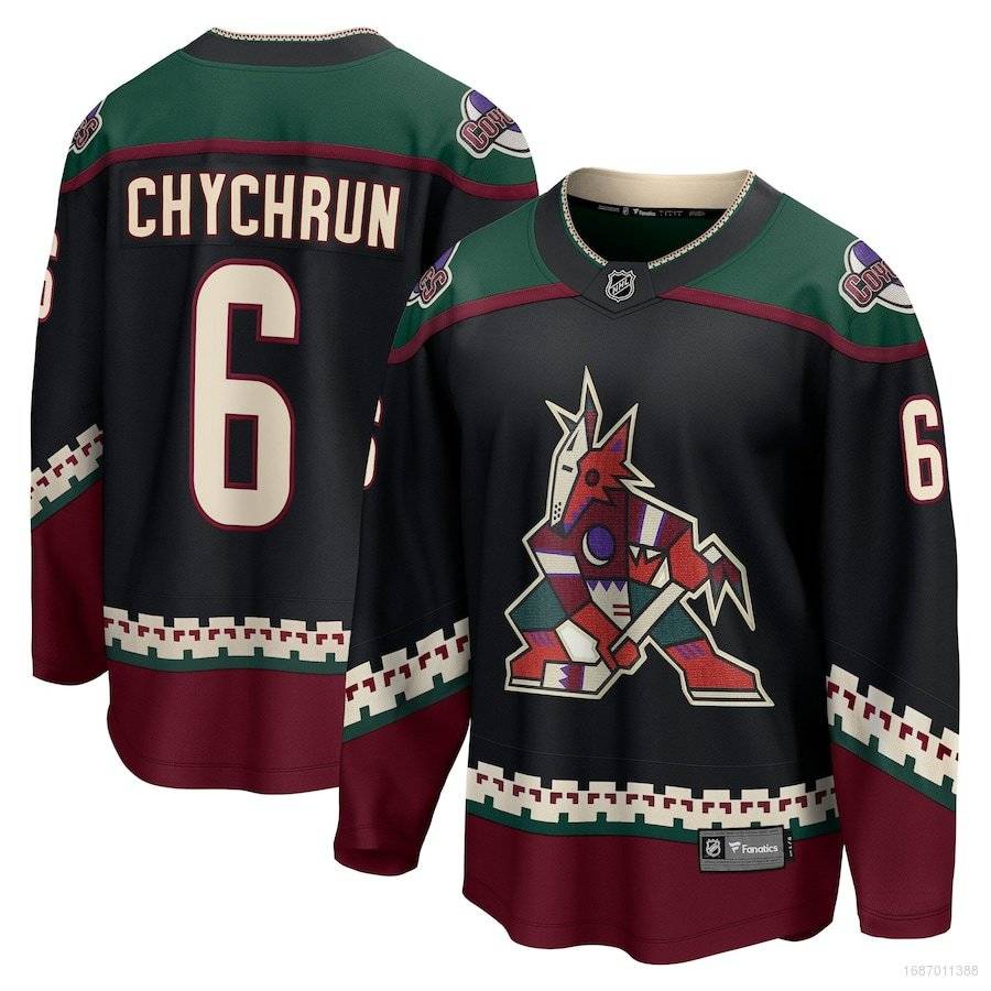 Hq1 NHL Arizona Coyotes Home Chychrun Jersey Áo Thun Thể Thao Dài Tay Plus Size QH1
