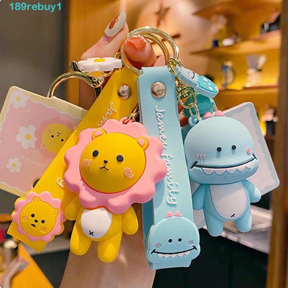 Móc Khóa Silicon Hình Mèo / Hổ / Gấu Trúc / Thỏ REBUY1 James Dễ Thương