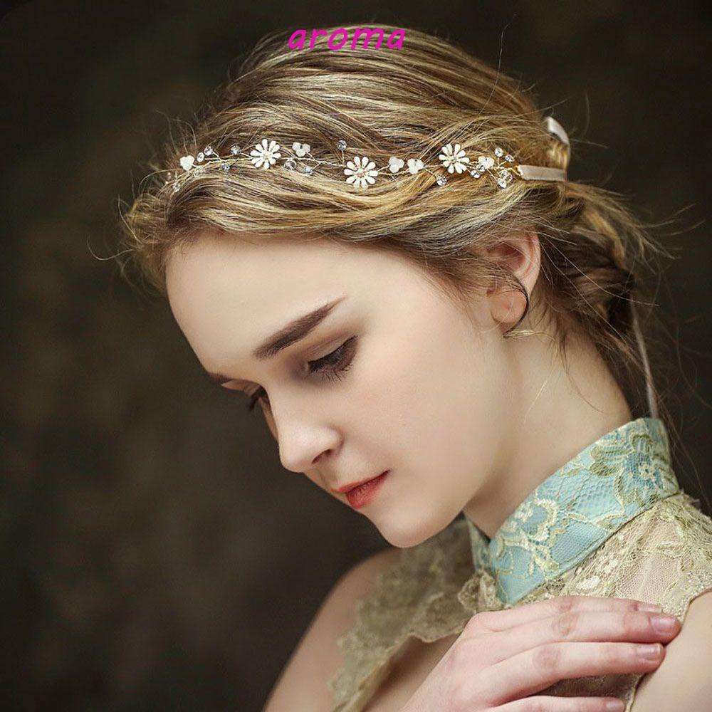Vương Miện Cài Tóc In Họa Tiết Hoa Cúc Phong Cách Cổ Điển Thời Trang Xinh Xắn Cho Nữ