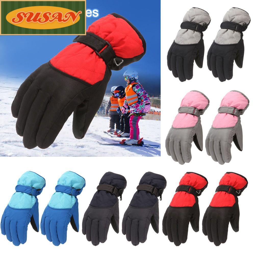 Găng Tay Trượt Tuyết Dày Dặn Ấm Áp Chống Thấm Nước Cho Bé