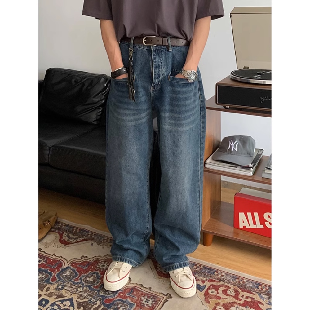 Quần Jean Ống Rộng Thời Trang Mùa Hè Phong Cách Mới 2022 Cho Nam Và Nữ
