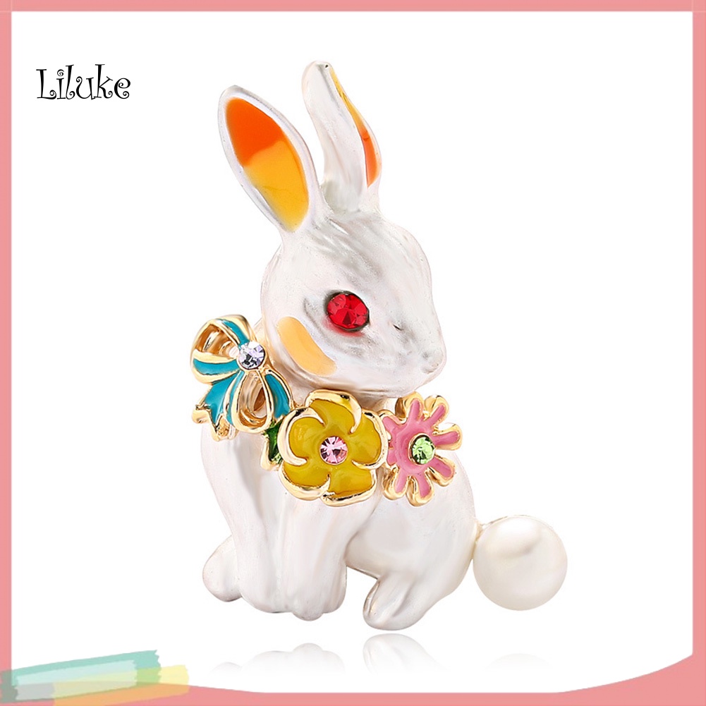 Trâm / Ghim Cài Hình Thỏ Bằng Đá Nhân Tạo Thời Trang