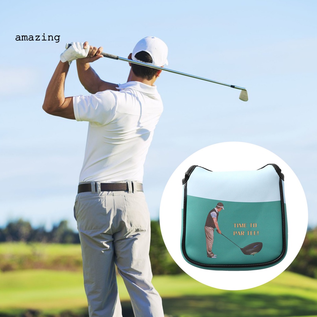 Vỏ Bọc Đầu Gậy Đánh Golf Bằng Da Giả Từ Tính In Họa Tiết Hoạt Hình Dễ Thương