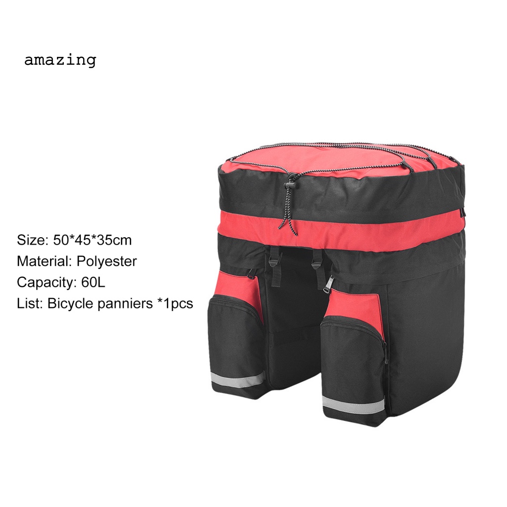 Túi Đựng Đồ Gắn Yên Sau Xe Đạp Hai Mặt Đa Năng Dung Tích 60L