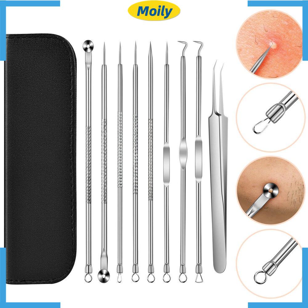 Bộ 9 Dụng Cụ Loại Bỏ Mụn Đầu Đen Bằng Da Cho Nữ