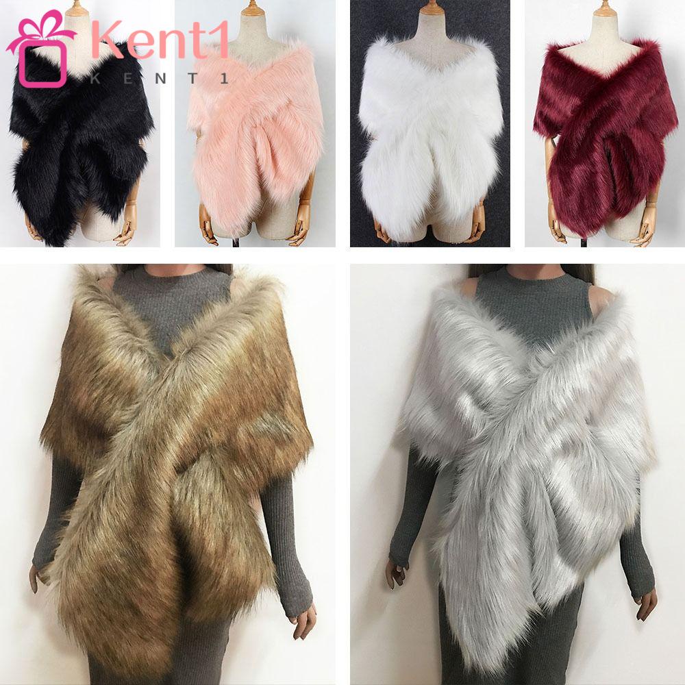 Khăn Choàng Cổ Bằng Lông Nhân Tạo Dày Dặn Thời Trang Thu Đông Cho Nữ 1 Tuổi