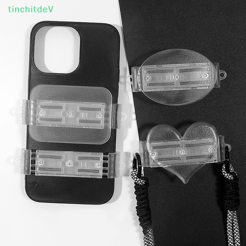 [TinchitdeV] Túi Đeo Vai Đựng Điện Thoại Trong Suốt Kẹp Lưng Hình Oval Trái Tim Có Thể Điều Chỉnh Kẹp Thông Dụng [Mới]