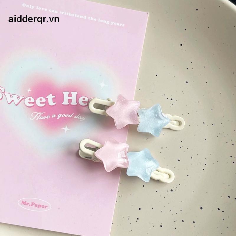 🌸🌸Kẹp Tóc Hình Ngôi Sao Năm Cánh Màu Trong Suốt Dễ Thương