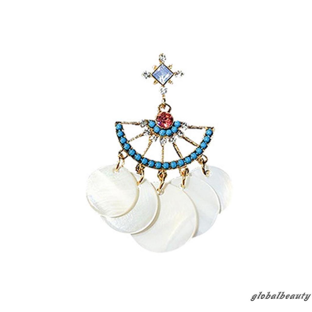 Bông Tai Dáng Dài Hình Tròn Phong Cách Vintage Thanh Lịch Cho Nữ