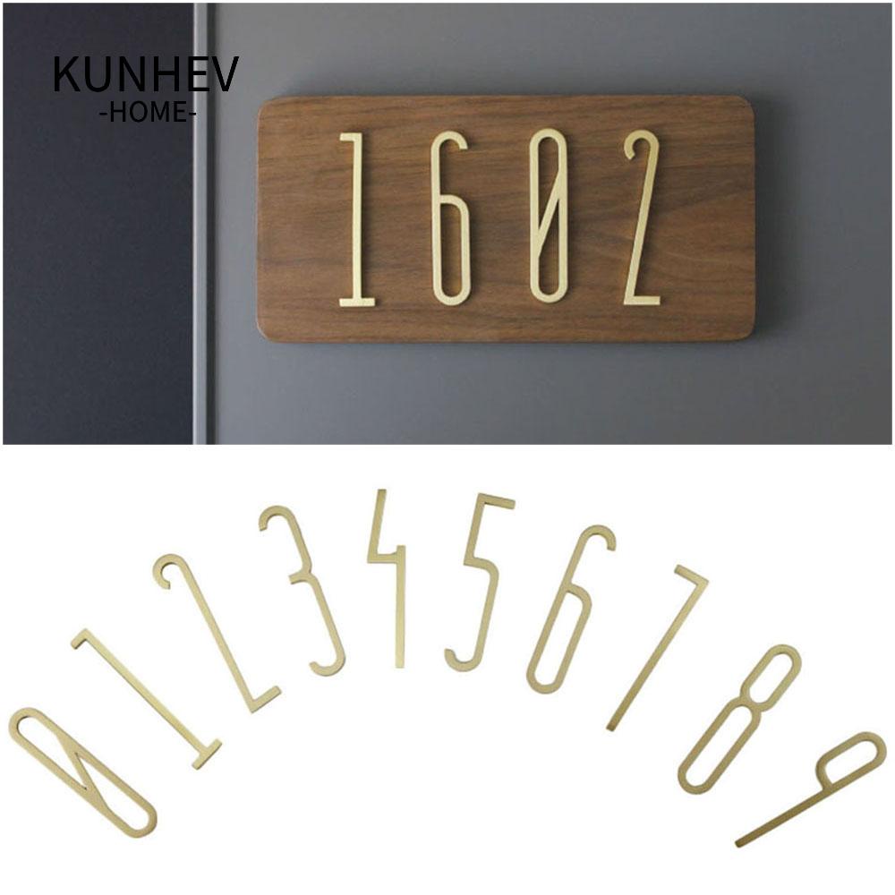 KUNHEV Mô Hình Số Từ 0-9 Bằng Đồng Thau Phong Cách Bắc Âu Hiện Đại