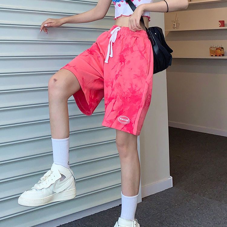 Quần Short Dáng Suông Rộng Màu Nhuộm Thời Trang Mùa Hè Cho Nam Và Nữ