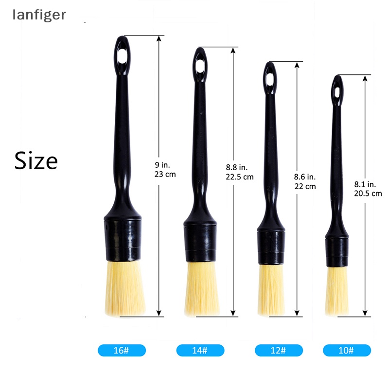 Bộ 3 Bàn Chải Lông Mềm Vệ Sinh Nội Thất Xe Hơi