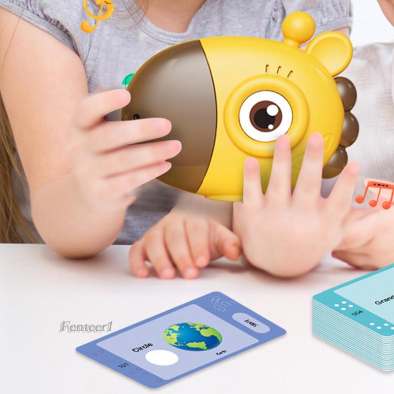 [Fenteer1] Thẻ Đọc Sách Có Đèn Flash Dành Cho Trẻ Mẫu Giáo 4-6 Tuổi