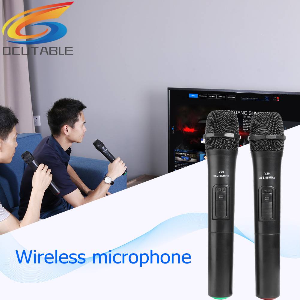 Set 2 Bộ Khuếch Đại Âm Thanh Micro Cầm Tay 20m Chuyên Dụng Cho Tiệc Cưới DJ