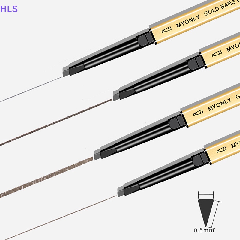 Bút Chì Kẻ Lông Mày Đầu Tam Giác Siêu Mịn Kháng Nước 3 Màu Tùy Chọn