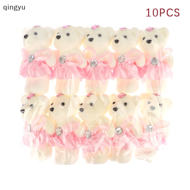 Bộ 10 Gấu Bông 12cm Kiểu Hoạt Hình Trang Trí Cho Tiệc Cưới / Sinh Nhật