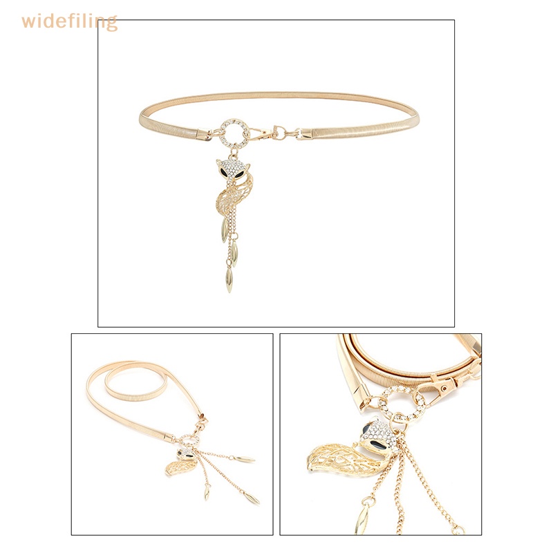 Thắt Lưng Dây Xích Tròn Bằng Kim Loại Màu Vàng Kim Thanh Lịch Cho Nữ