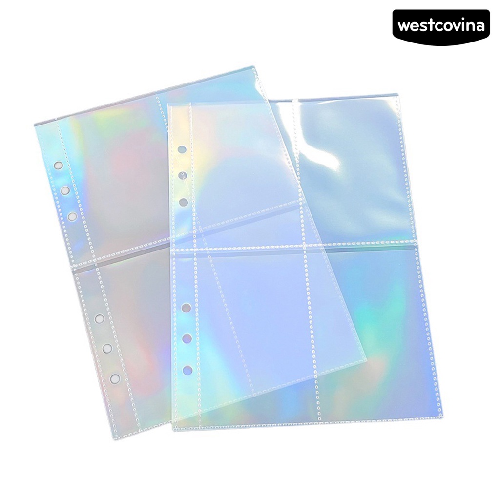 [WSTN] [WSTN] [WSTN]✎Bộ 10 Tấm Lót Trong Suốt 6 Lỗ 44990 Inch 44961 Dùng Trang Trí Sổ Tay DIY