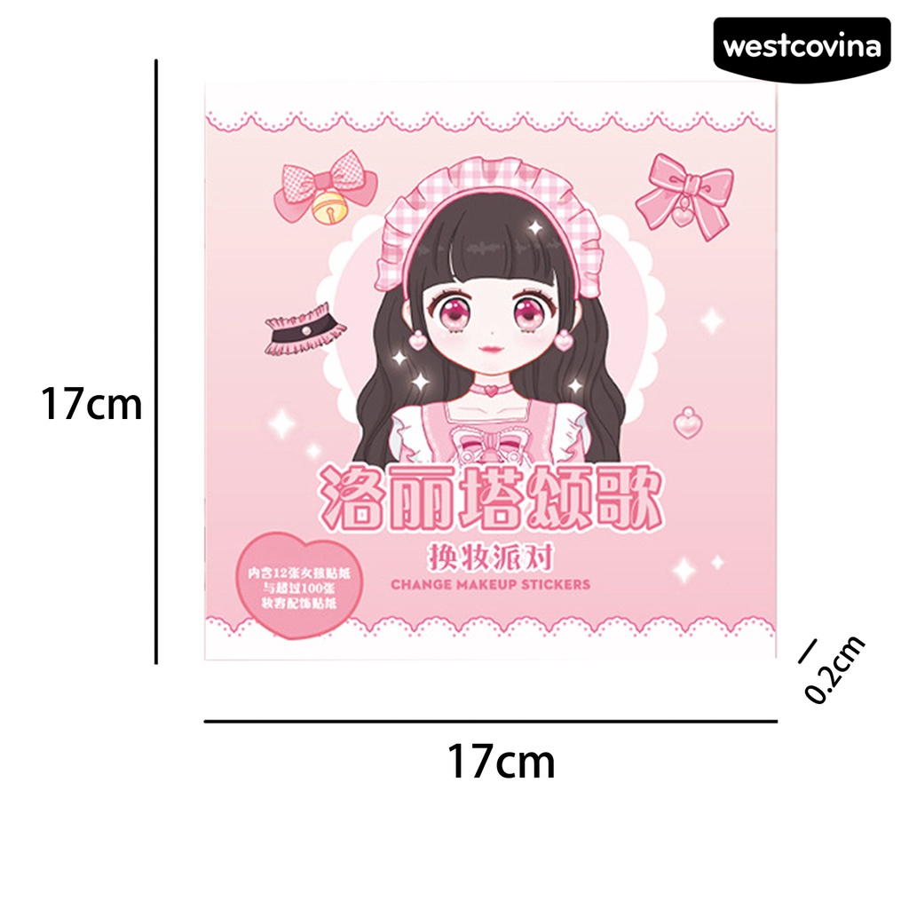 [WSTN]✎Miếng Dán Tự Dính Họa Tiết Công Chúa Dễ Thương Chống Thấm Nước Trang Trí Thủ Công Cho Bé DIY