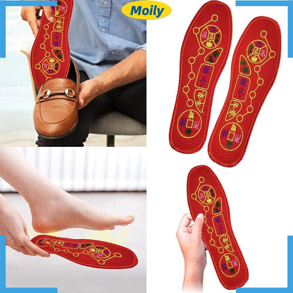 MOILYVN Set 2 Cặp Đế Lót Giày May Mắn Thoáng Khí Cho Nam