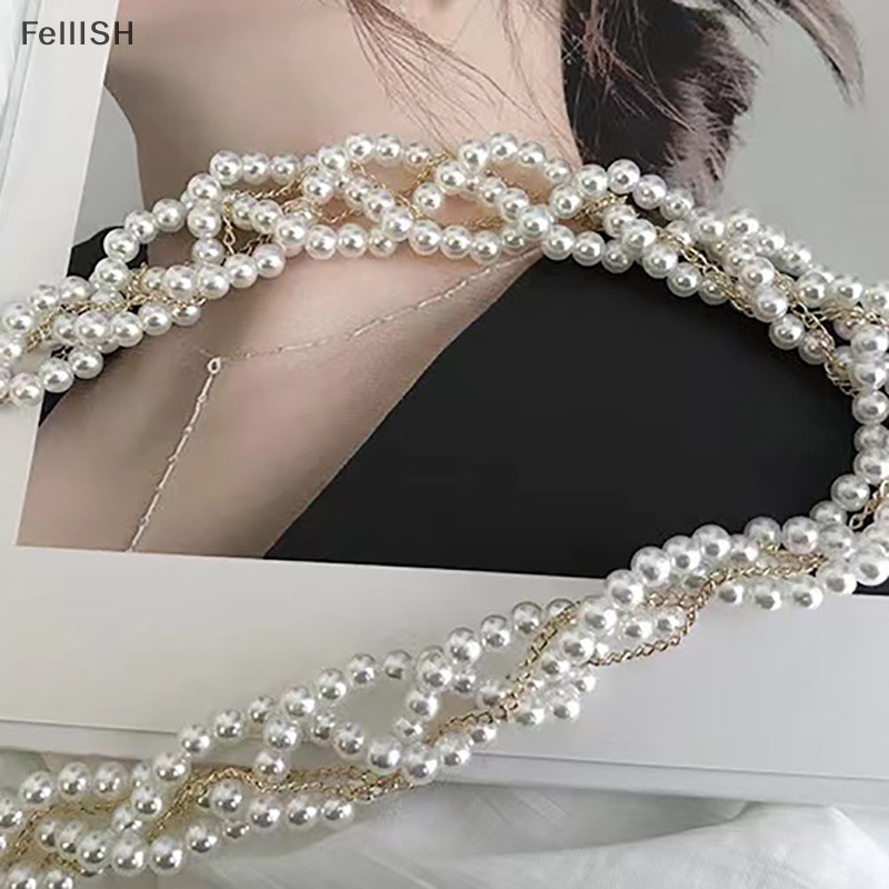 [Felli] Thắt Lưng Chuỗi Hạt Ngọc Trai Mỏng Đơn Giản Bốn Mùa 439br