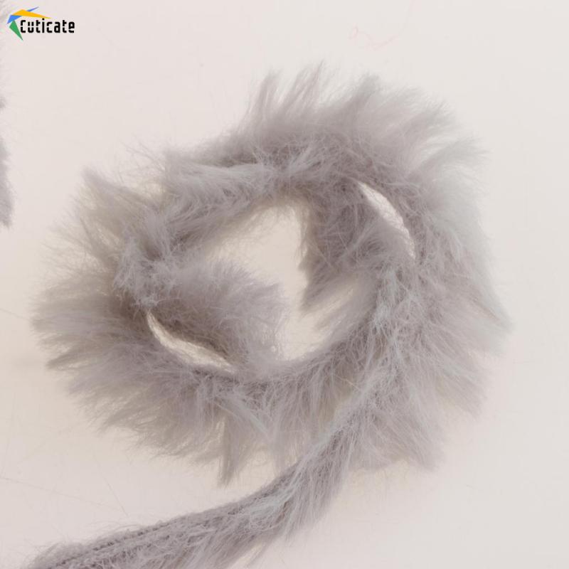 Cuộn Len Lông Mi Giả Mềm 32m Sợi Nhân Tạo Màu Trắng