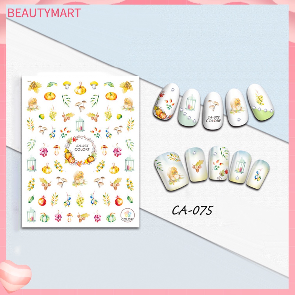 Miếng Dán Trang Trí Móng Tay Chuyển Nước Họa Tiết Lá Phong Đẹp Mắt