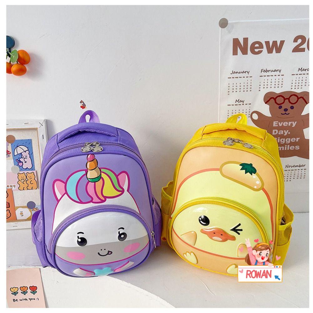 Ba Lô In Họa Tiết Khủng Long / Kỳ Lân Hoạt Hình Trọng Lượng Nhẹ Chống Thấm Nước Cho Bé Mẫu Giáo