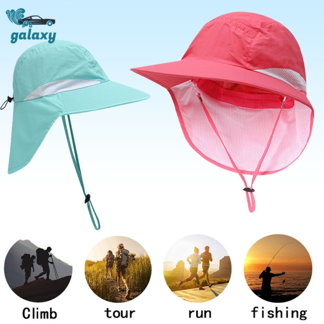 Galaxy Mũ Bucket Thể Thao Chống Nắng Nhanh Khô Có Vành Che Cổ Vành Rộng Cho Hoạt Động Ngoài Trời