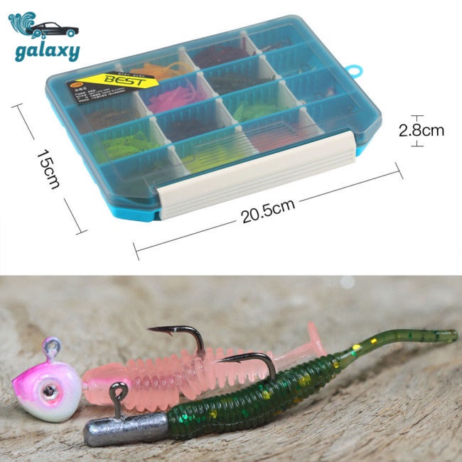 Galaxy Set 216 Mồi Giả Nhử Cá Bằng Nhựa Mềm Kèm Móc Câu