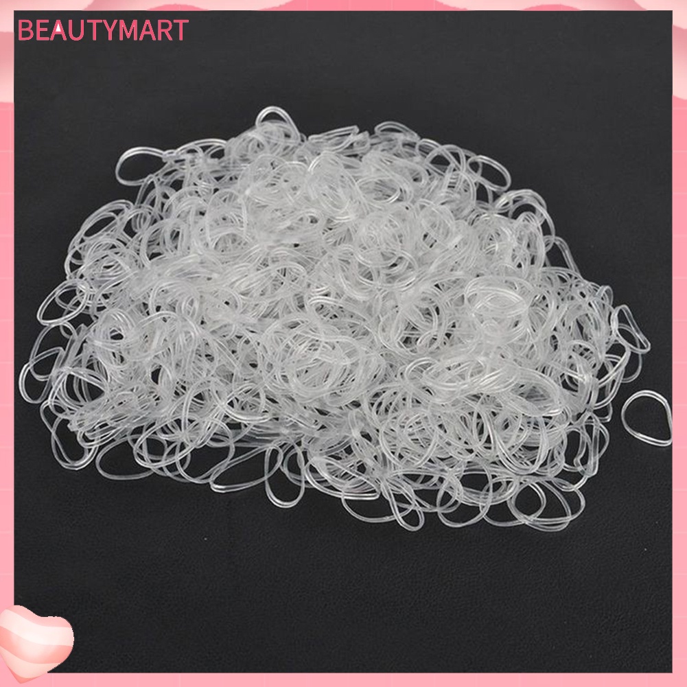 Set 500 Dây Thun Buộc Tóc Trong Suốt Dùng Một Lần