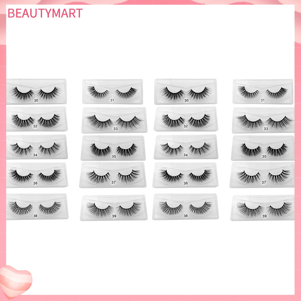 Set 10 Cặp Lông Mi Giả 3D Dày Tự Nhiên