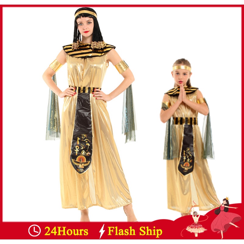 Trang Phục Hóa Trang Nữ Thần Ai Cập Pharaoh Cleopatra Cho Bé Gái