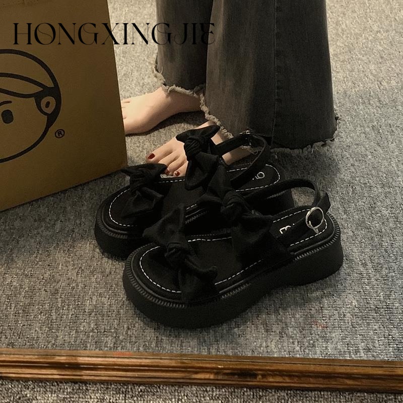 HONGXINGJIE dép sandal nữ dép đế cao Xu hướng thời trang năm 2023NEW 062133