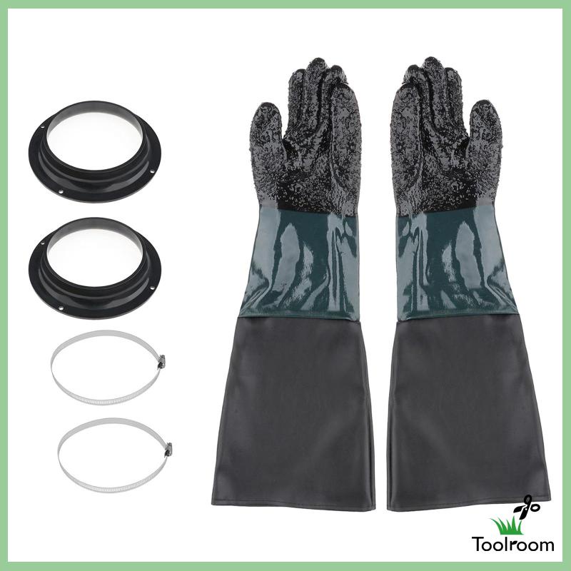 [Toolroom] Cặp Găng Tay Cát Bền 60cm Với Giá Đỡ Cho Tủ