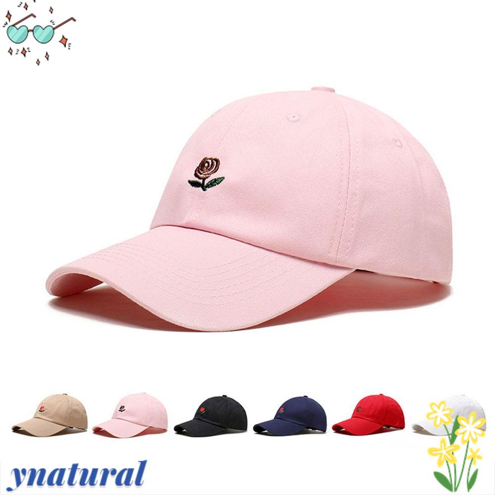 Mũ Lưỡi Trai Chất Liệu Polyester Thêu Hình Hoa Hồng Thời Trang Cho Nam Nữ