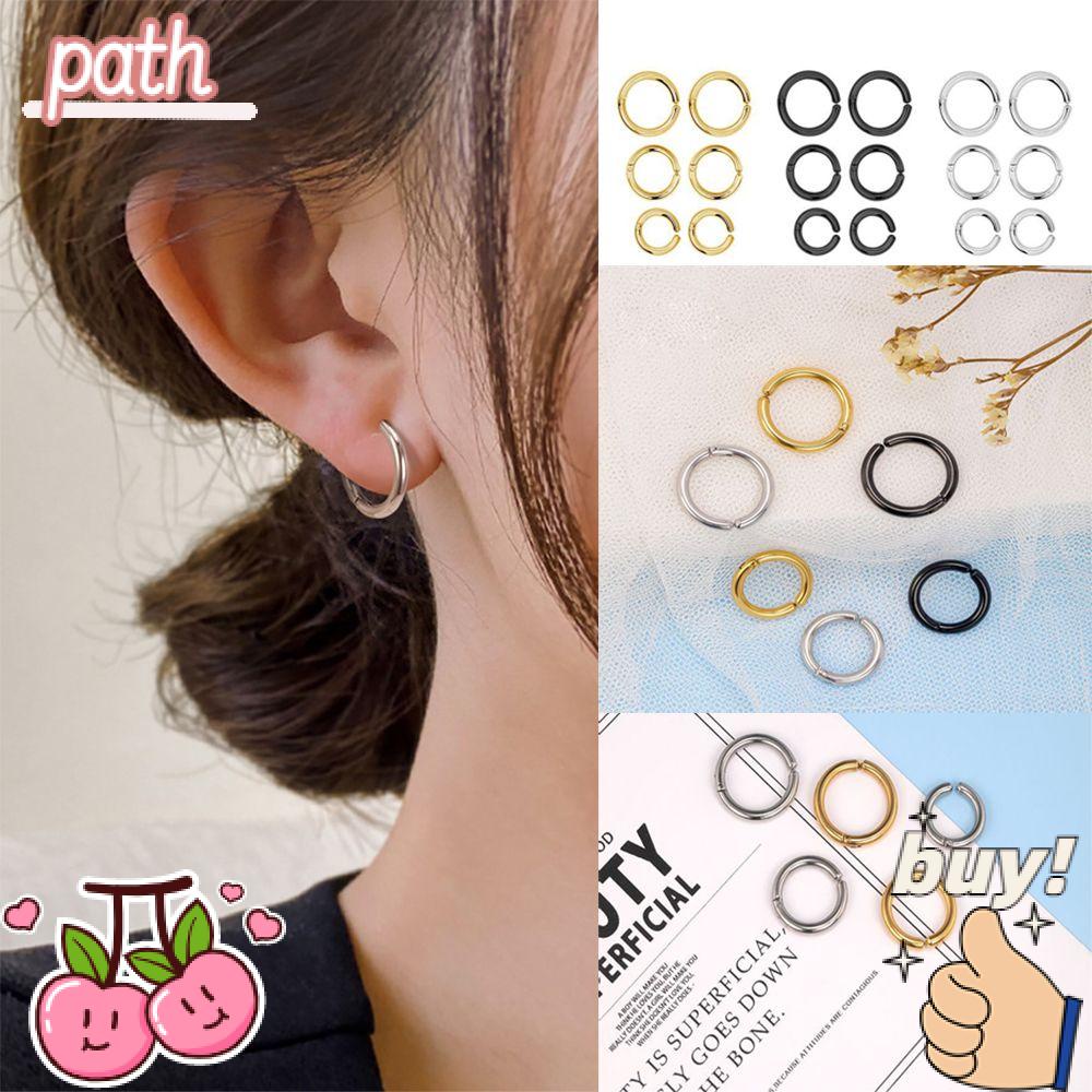 PATH Khuyên Tai Dạng Vòng Bằng Thép Titan