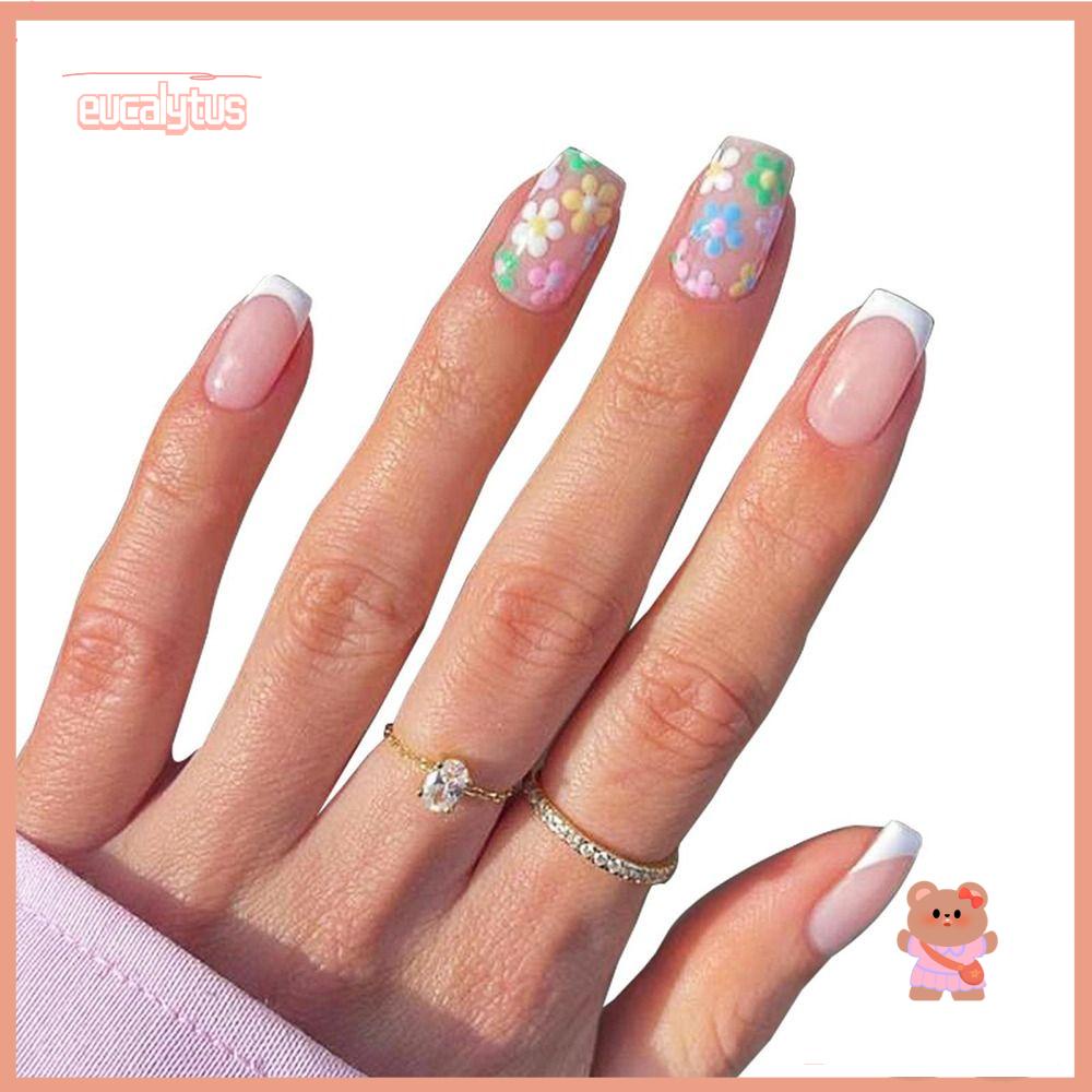 EUTUS Bộ Móng Tay Giả Che Phủ Toàn Diện Phong Cách Pháp DIY