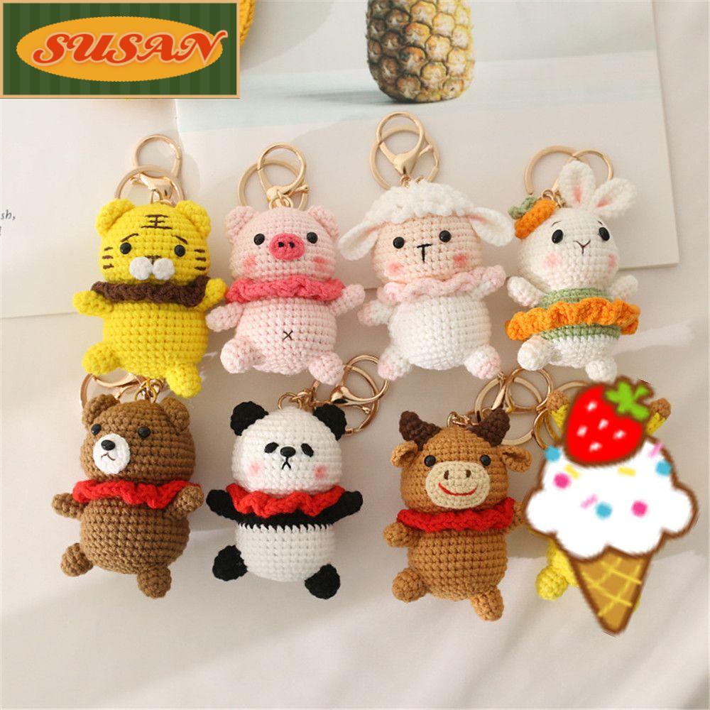 SUSANS Móc Khóa Dệt Kim Thủ Công Dễ Thương