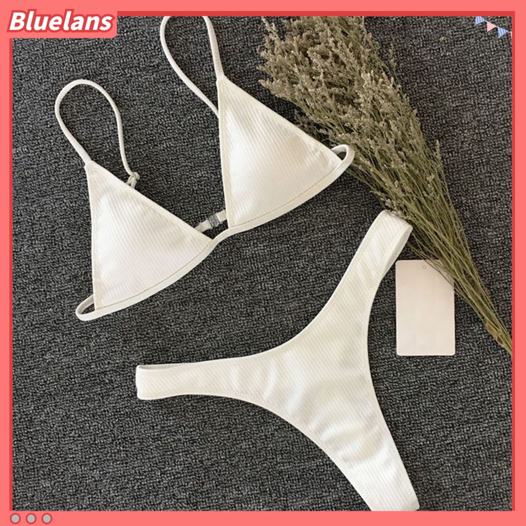 Bộ Đồ Bơi 2 Mảnh Hở Lưng Cổ Chữ V Có Đệm Mút Dành Cho Nữ