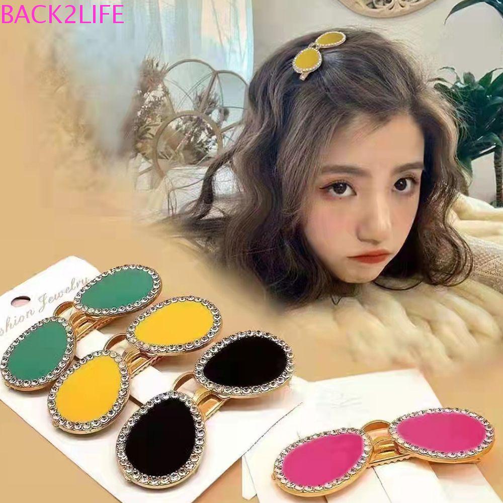 BACK2LIFE Kẹp Tóc Hình Kính Mát Thiết Kế Đơn Giản Thời Trang Hàn Quốc Cho Nữ