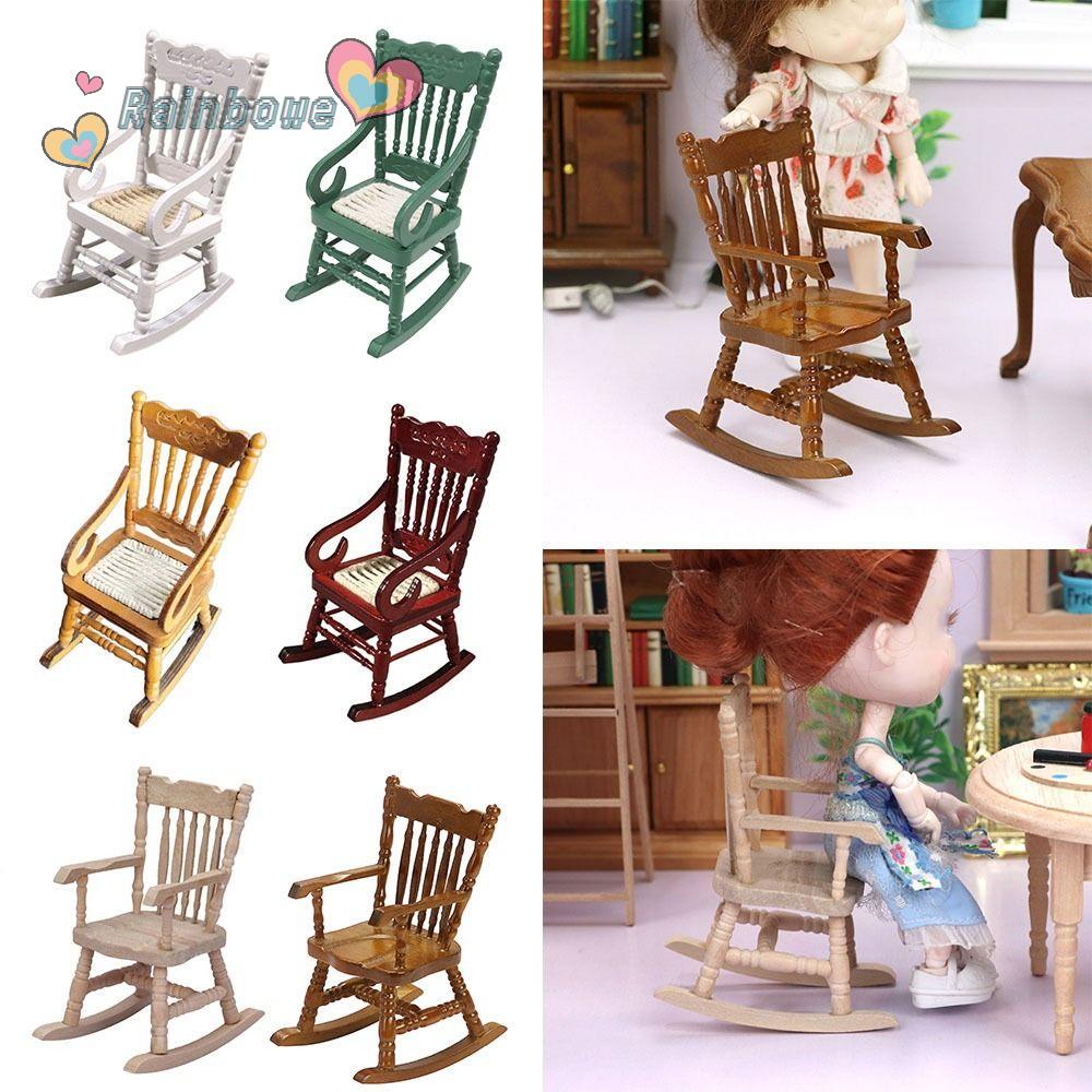 RAINBOW Bàn Gỗ Mini Tỉ Lệ 1: 12 Trang Trí Nhà Búp Bê