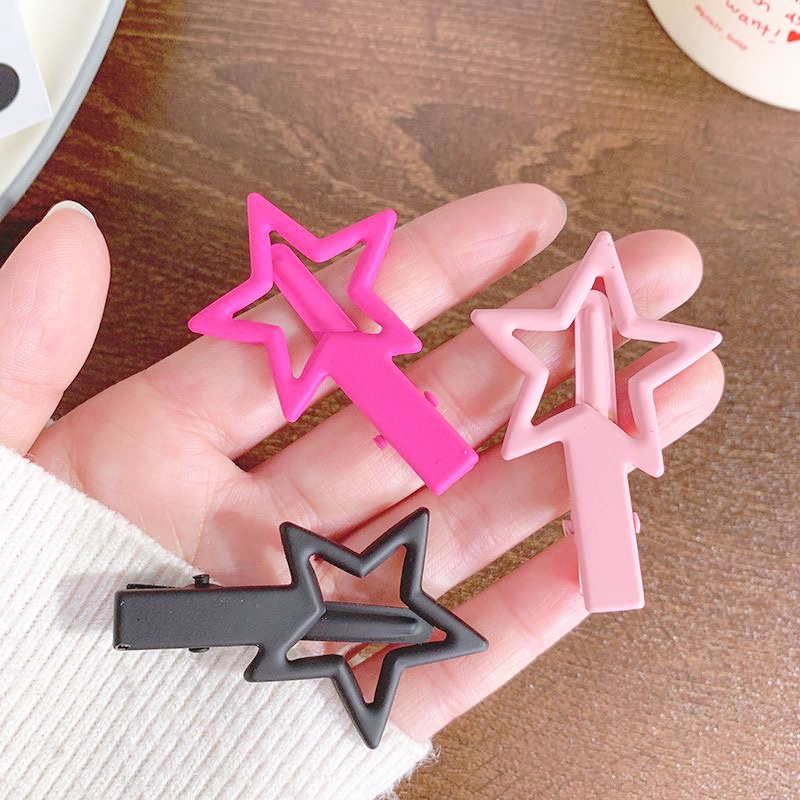 Kẹp Tóc Ngôi Sao Bằng Kim Loại Màu Kẹo Ngọt Dành Cho Nữ