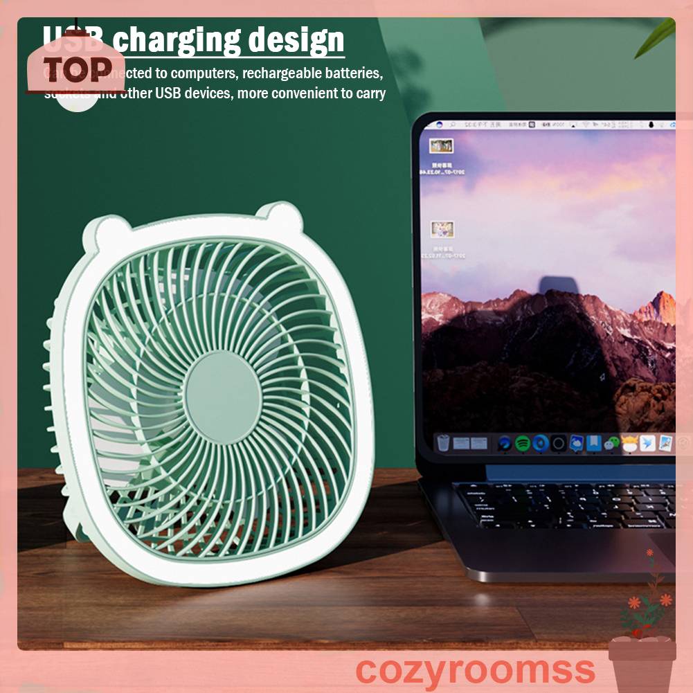 Quạt Điện Làm Mát 3 Tốc Độ 1200MAH Có Thể Gập Lại Cho Văn Phòng / Nhà Ở