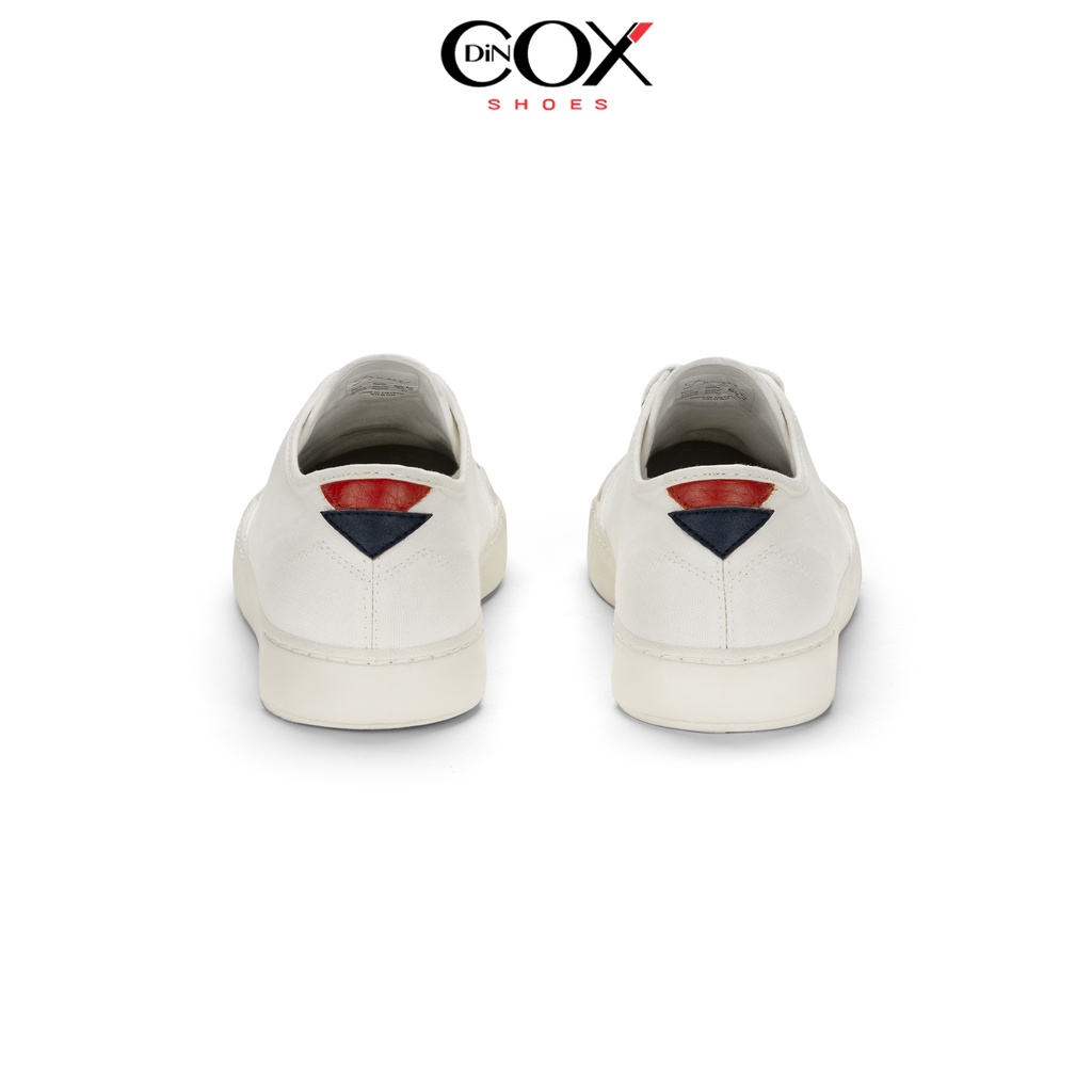 Giày Sneaker Vải Canvas Nam Nữ E16 White Navy Red